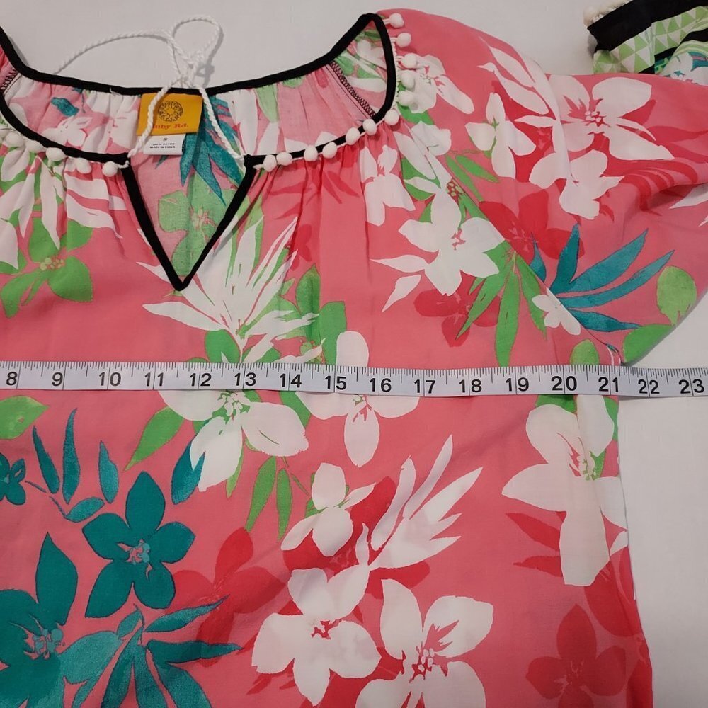 Ruby Rd Mix Print Pink Top - Picture 5 of 11